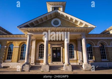 Winchester, UK - November 28th 2021: Exterior view of the Winchester Discovery Centre in the historic city of Winchester in Hampshire, UK. Stock Photo