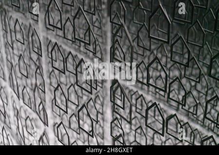 Abstract house patters in black and white Stock Photo