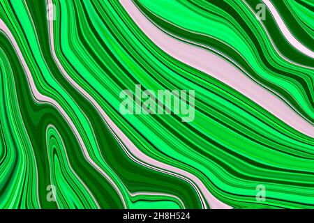 Fluid art. Marble ink colorful. Green marble pattern texture abstract background. can be used for background or wallpaper, Flow ink Stock Photo