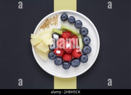 Fresh colourful berries and fruits still life Stock Photo
