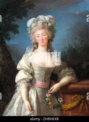 Elisabeth Vigee Le Brun portrait painting, Madame du Barry, 1782 Stock Photo