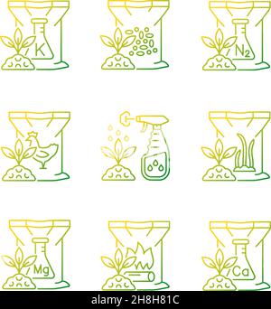 Chemical fertilizers - modern flat design style illustration with line ...