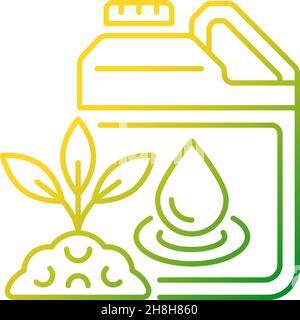 Liquid fertilizer gradient linear vector icon Stock Vector