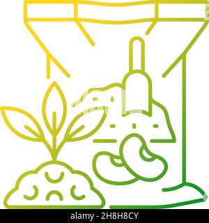 Soybean meal gradient linear vector icon Stock Vector