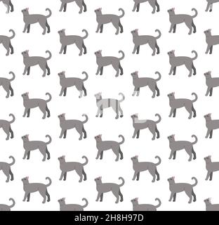 childish pattern with cats vector illustration EPS 10 Stock Vector