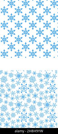 Seamless pattern of snowflakes on a white background Stock Vector