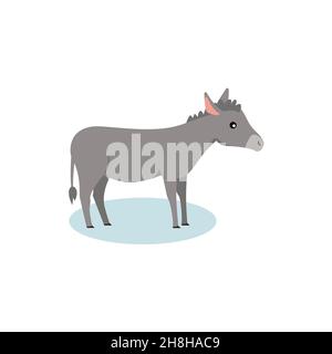 donkey icon flat style on white background eps 10 Stock Vector