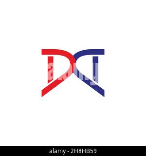 letter dc simple colorful geometric line logo vector Stock Vector