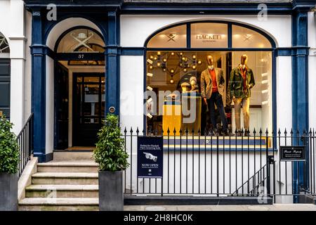 Hackett Mens Clothing Store, King Street, Covent Garden, London, UK. Stock Photo