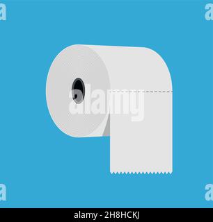 toilet paper flat vector color icon for apps and websites eps 10 Stock Vector