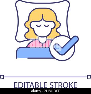 Improving sleep quality RGB color icon Stock Vector