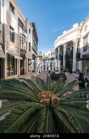 A high end section of rodeo drive, Via rodeo Stock Photo