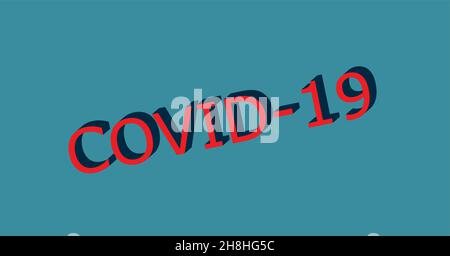 COVID-19 Coronavirus alert header banner red vector Stock Vector