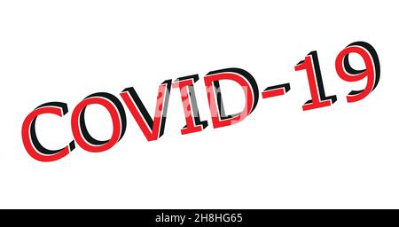 COVID-19 Coronavirus alert header banner red vector Stock Vector