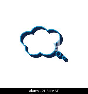 vector icon Speech Bubbles isometric. 3d sign isolated on white background. Stock Vector