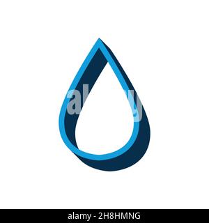 vector icon drop isometric. 3d sign isolated on white background. Stock Vector