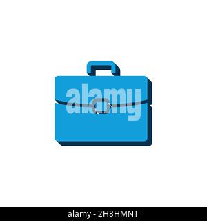 vector icon briefcase isometric. 3d sign isolated on white background. Stock Vector