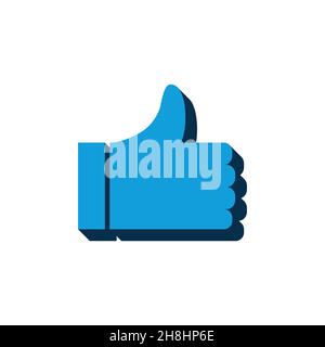 like icon vector, symbol like, sign like vector, isometric. 3d sign isolated on white background. Stock Vector