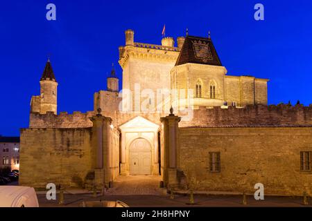 France, Gard, Pays d'Uzege, Uzes, Duke's castle called the Duche d'Uzes with the Bermonde Tower Stock Photo