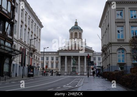 Belgium, Brussels. Illustration of daily life in Brussels, capital of Belgium. The Constitutional Court. Photography by Martin Bertrand. Belgium, Brux Stock Photo