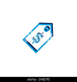 isometric. 3d sign isolated on white background. Stock Vector