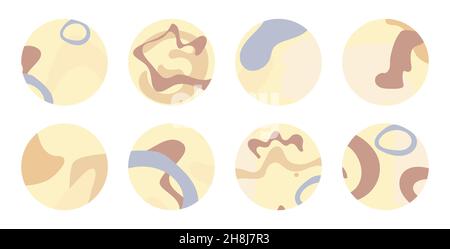 Design for eternal Instagram stories in boho style with abstract shapes. Stock Vector