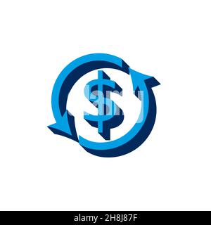 isometric. 3d sign isolated on white background. Stock Vector