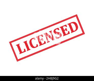 Licensed product stamp illustration isolated on white background Stock Vector