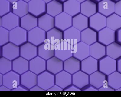 An abstract purple hexagonal background Stock Photo