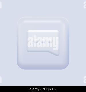 White Message Icon. Isolated Texting Button. Vector illustration Stock Vector