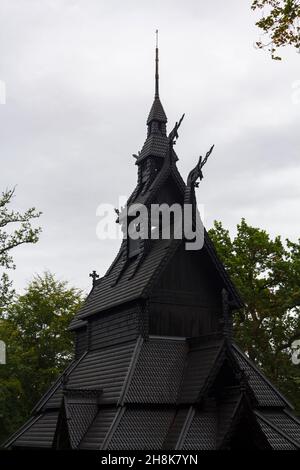 Fantoft Stave Church in Bergen, Norway Stock Photo