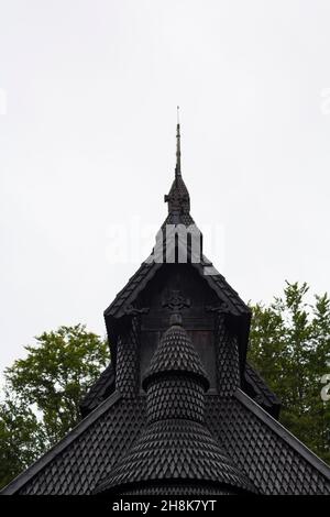 Fantoft Stave Church in Bergen, Norway Stock Photo