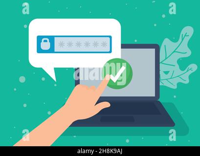 protec password illustration with items Stock Vector Image & Art - Alamy