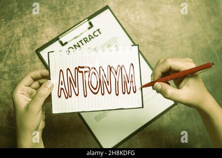 What Is Caption Antonym