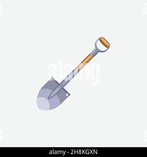 Shovel icon, Vector illustration of Garden tools Stock Vector