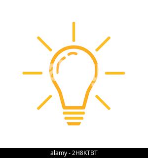 Light bulb icon, outline style Stock Vector Image & Art - Alamy