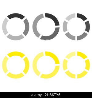 set of progress indicator circles Stock Vector