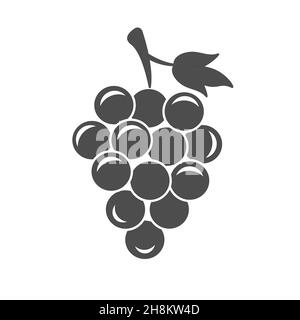 Grapes Icon In Flat Style Isolated, vector Stock Vector