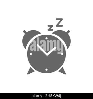 Clock Sleep Icon, alarm clock, vector Stock Vector
