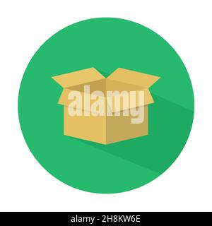 Cardboard parcel. Box package vector flat icons Stock Vector