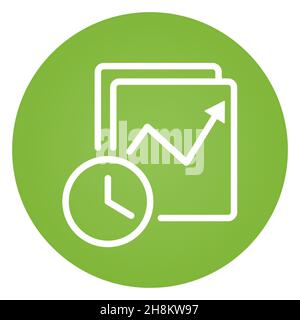 real time data outline vector icon. analytics illustration sign. technology symbol. Stock Vector