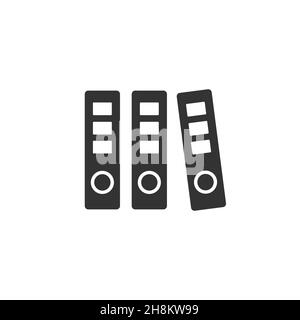 Folder Documents paper, vector sign isolated on white background Stock Vector