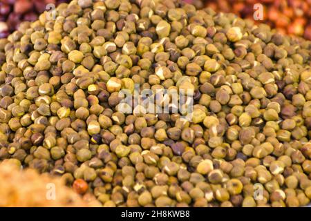 Fried Gram, Chana Roasted, Roasted Gram. Street food of bangladesh. Stock Photo