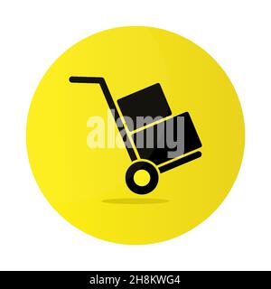 handcart vector icon for web site and application Stock Vector