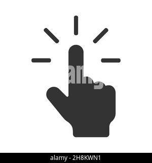 Click vector Icon isolated on white background. Stock Vector