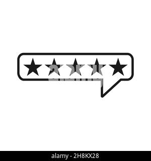 star rating icon, Consumer or customer product rating bubble line art vector icon for apps and websites Stock Vector
