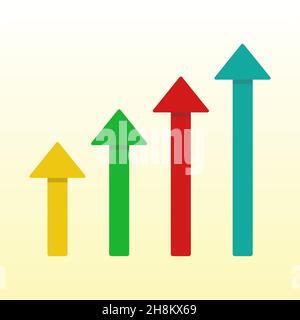 Colored arrows vector on a white background Stock Vector