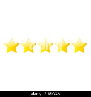 star rating Simple rounded With outlines makes the stars pop out from background Stock Vector