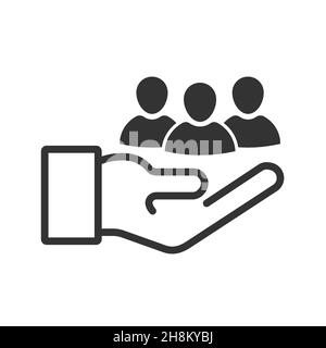 Customer servise icon isolated on white background. Vector illustration. Stock Vector