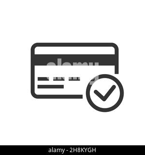 Approved credit card icon. Shopping sign.vector Stock Vector